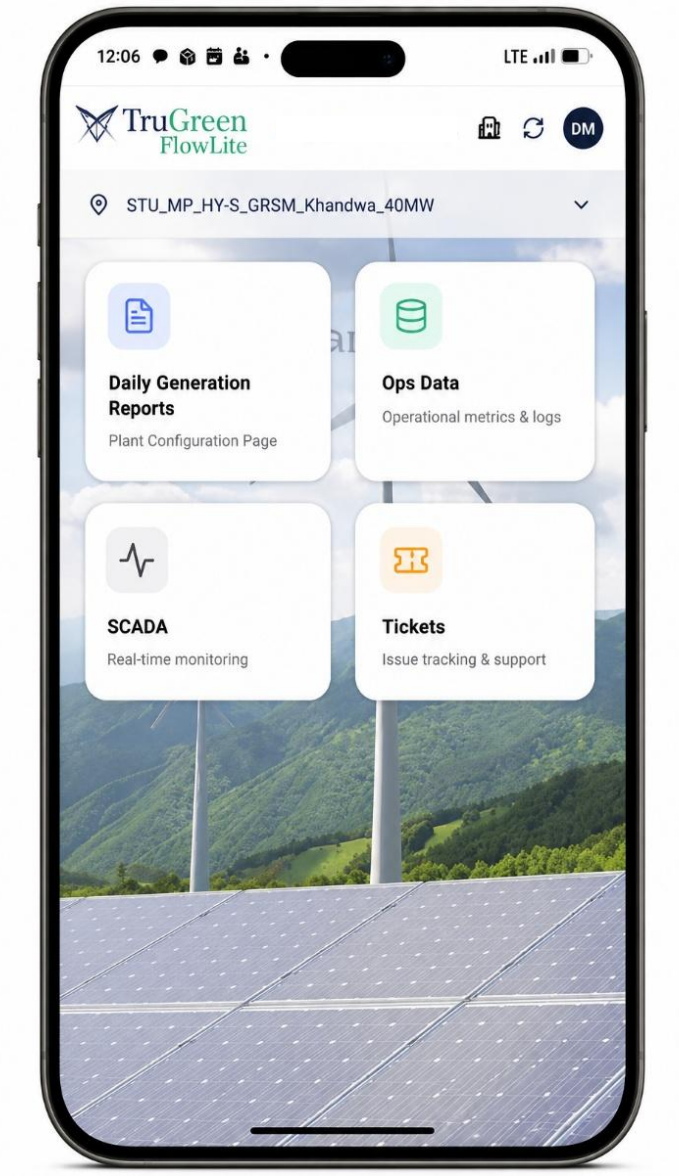 FlowLite mobile — DGR, Ops Data, SCADA and Tickets from the field